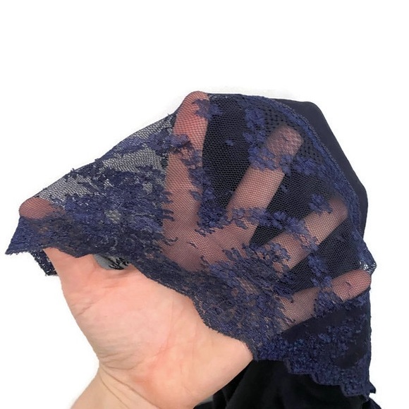 Maeve by Anthro Blue Lace Scoop Neck Dress Sz 0 - Picture 5 of 5